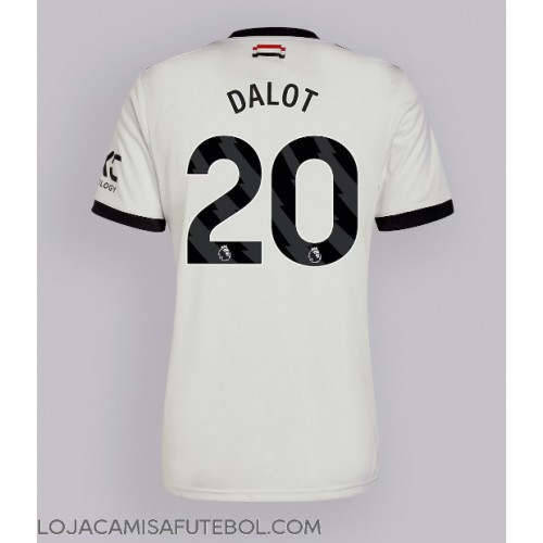 Camisa de Futebol Manchester United Diogo Dalot #20 Equipamento Alternativo 2024-25 Manga Curta